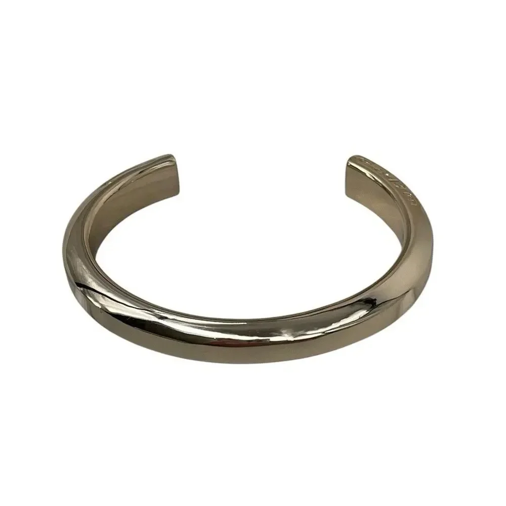 Giles & Brother Le Beau Hex Cuff Bracelet Shiny Gold Size 5